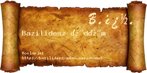 Bazilidesz Ádám névjegykártya